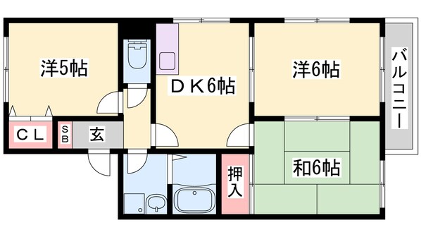 メゾン鷹取の物件間取画像